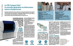 Le STA Compact Max, la Nouvelle Génération en Hémostase : retours d'expériences